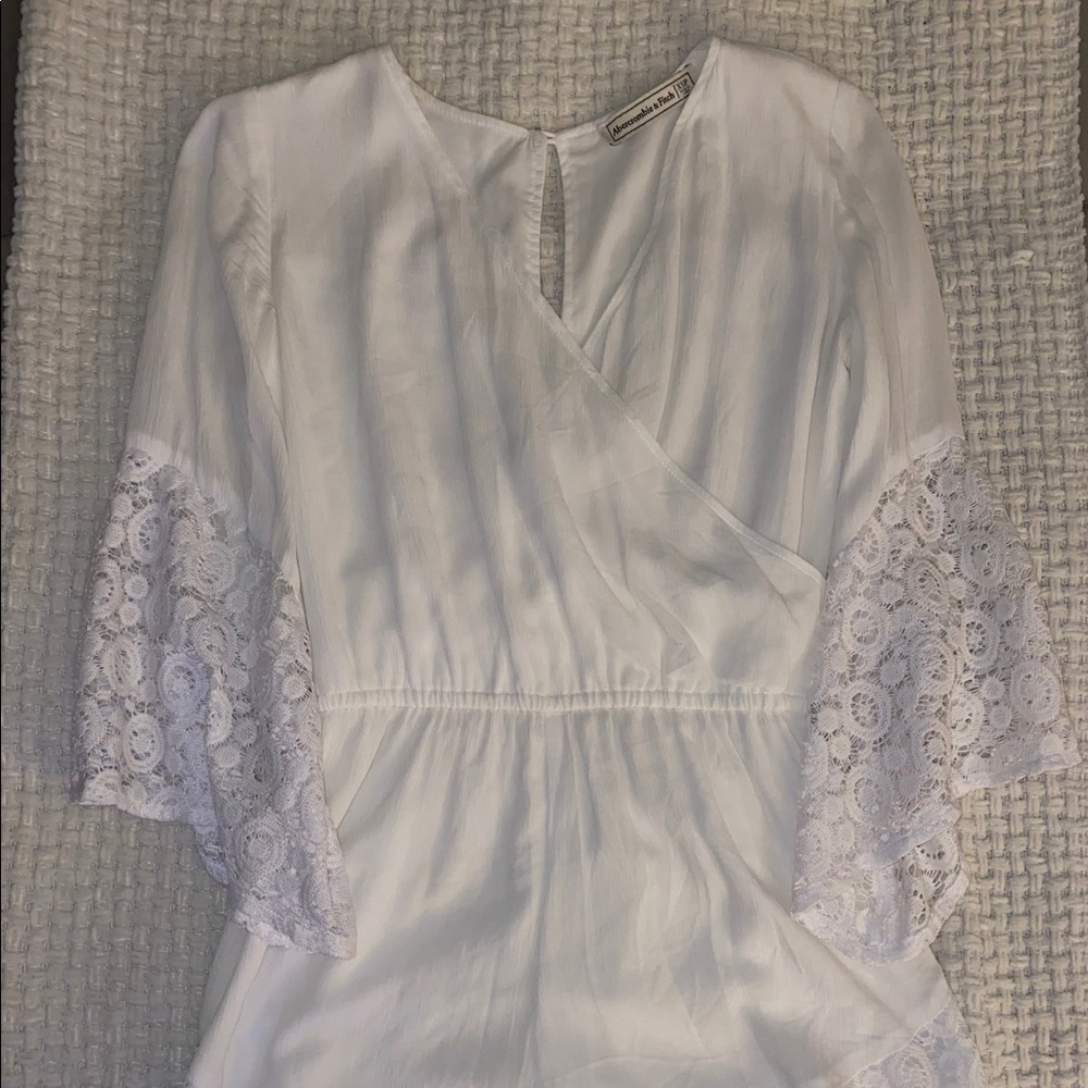 A&F White Lace Romper